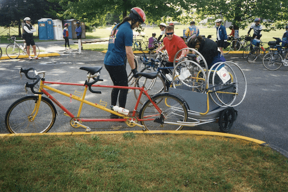 Dan with Rodriguez tandem and repair trailer