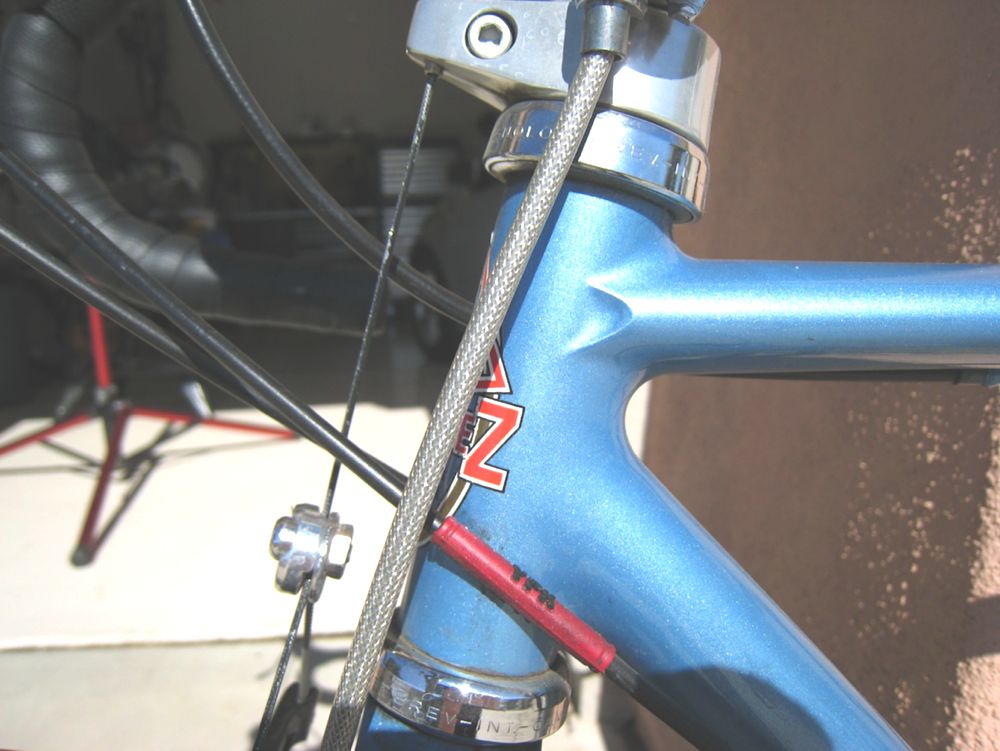 sideshot of headtube fillet brazing